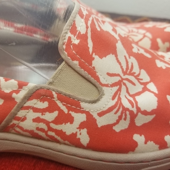 Dansko Belle red white floral slip on shoes sneakers - Picture 5 of 11